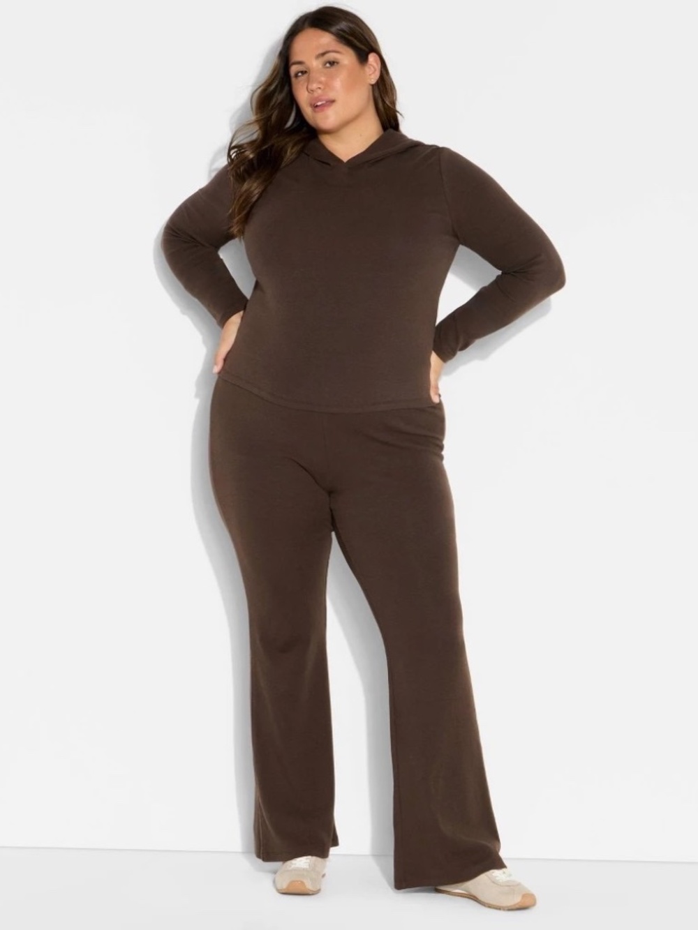 Women's Slim Fit Long Sleeve Hoodie - Wild Fable™ Brown XXL - Picture 1 of 1